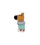 Cool Cartoon Dog Inspired Sticker