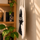 Jiji Cat Crochet Tapestry – Handmade Black Cat Wall Decor
