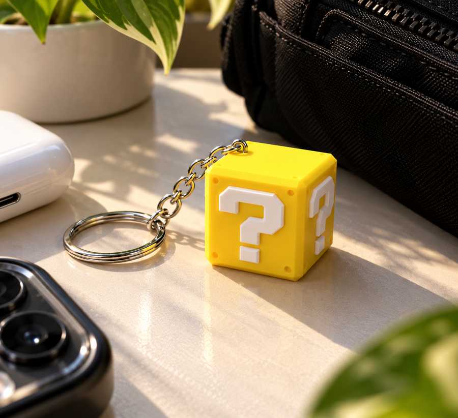 Super Mario Question Block Keychain