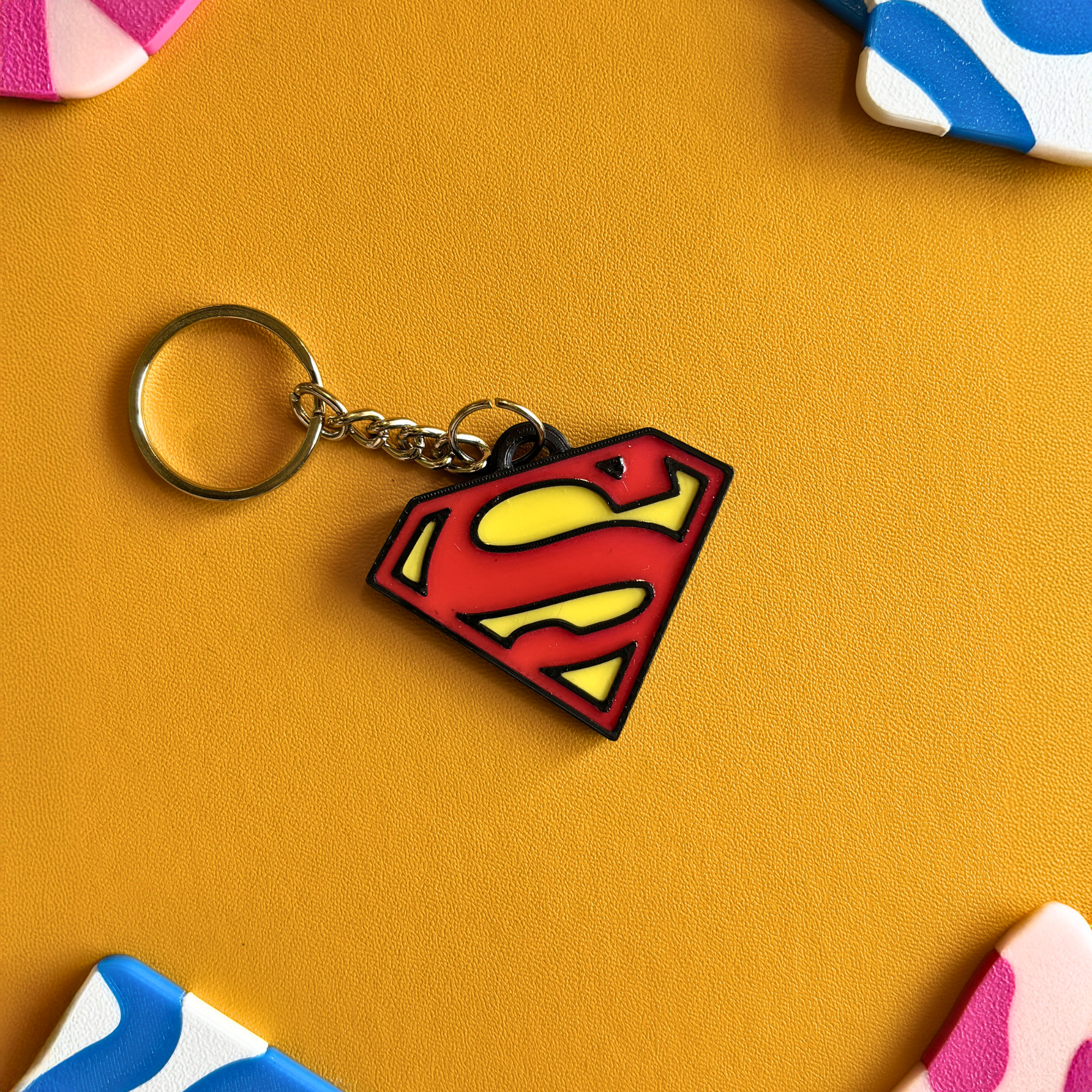 Superhero Shield Keychain