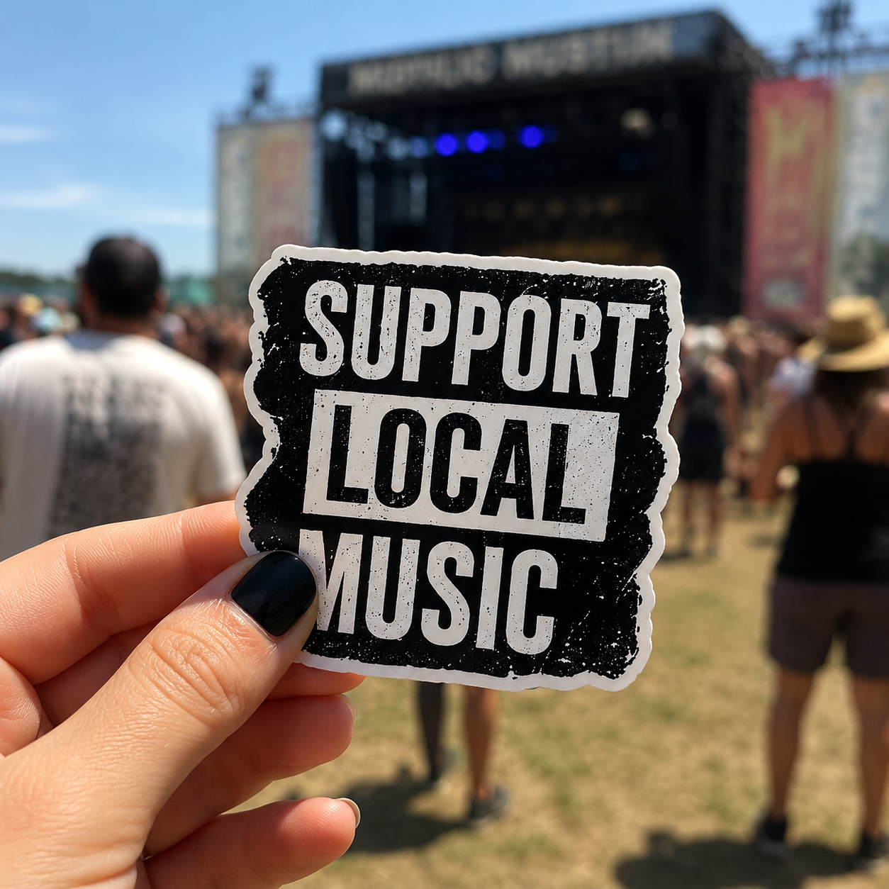 Support Local Music Vinyl Sticker