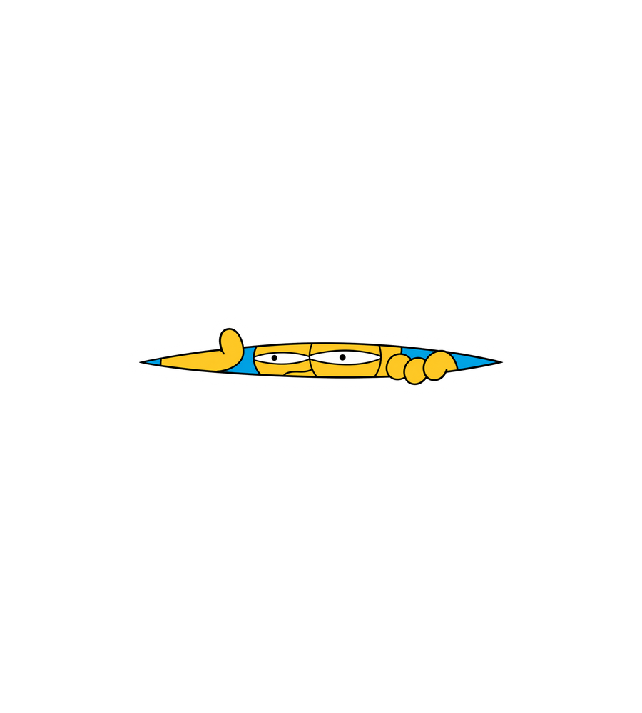 Homer Simpson Peeking Sticker