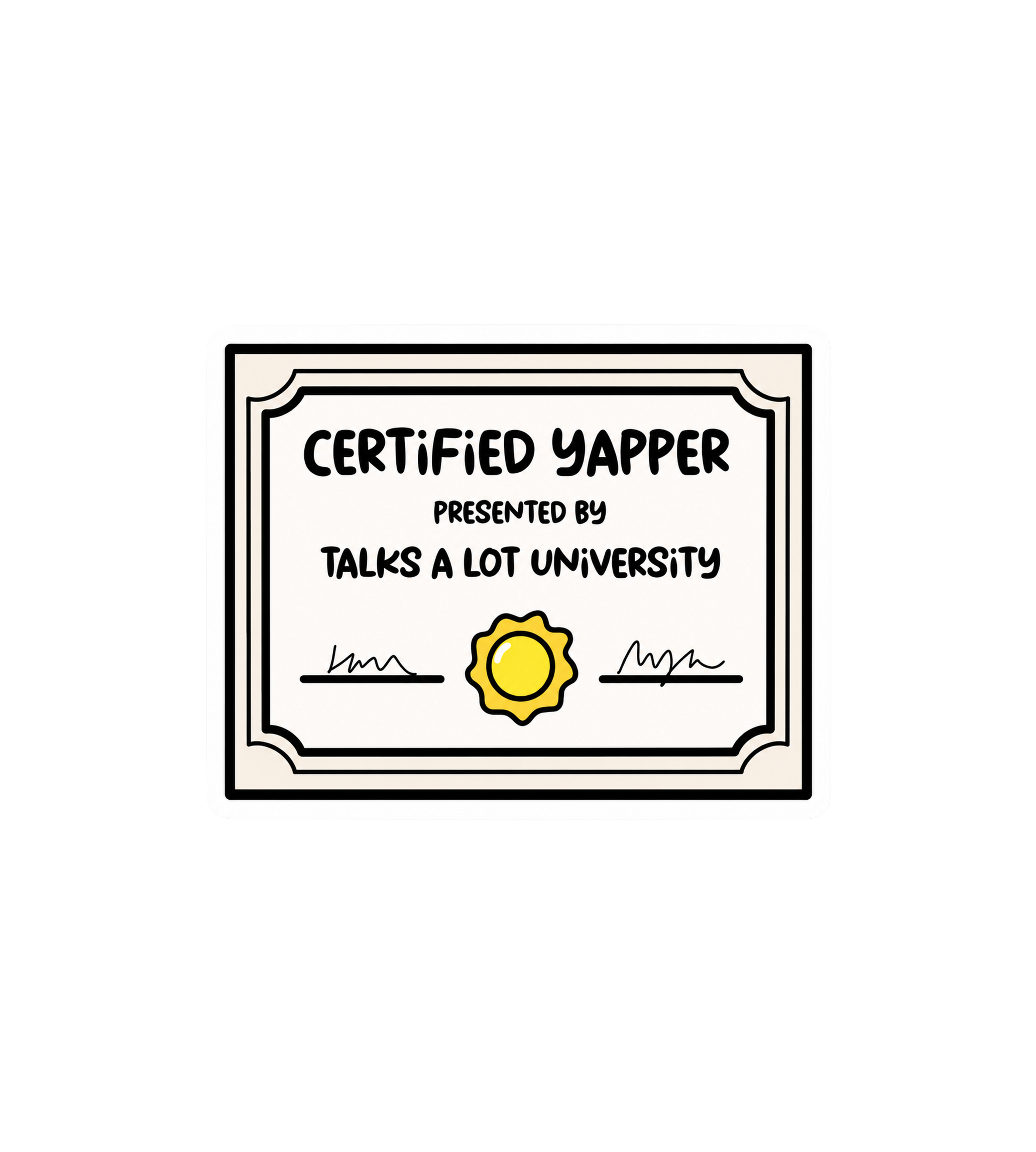 Certified Yapper Sticker