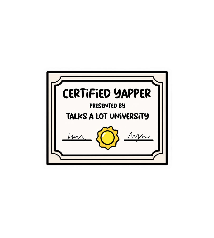 Certified Yapper Sticker