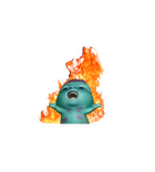 Bibble on Fire Sticker