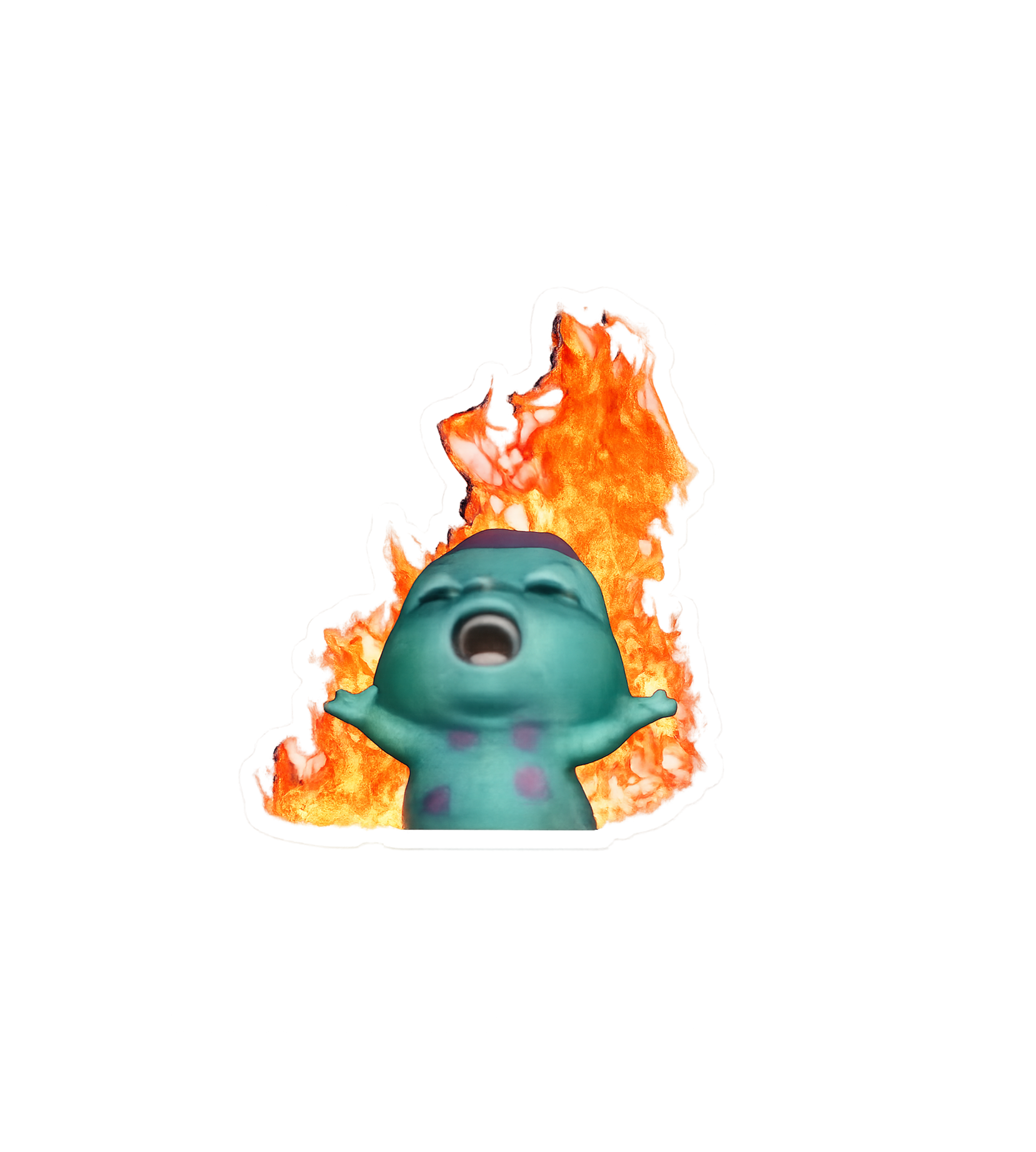 Bibble on Fire Sticker