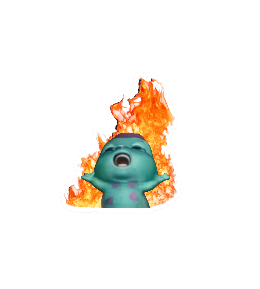 Bibble on Fire Sticker