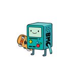 Cute Retro Game Console Robot Skateboard Sticker