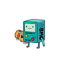 Cute Retro Game Console Robot Skateboard Sticker