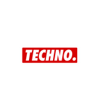 Techno Red Logo Sticker
