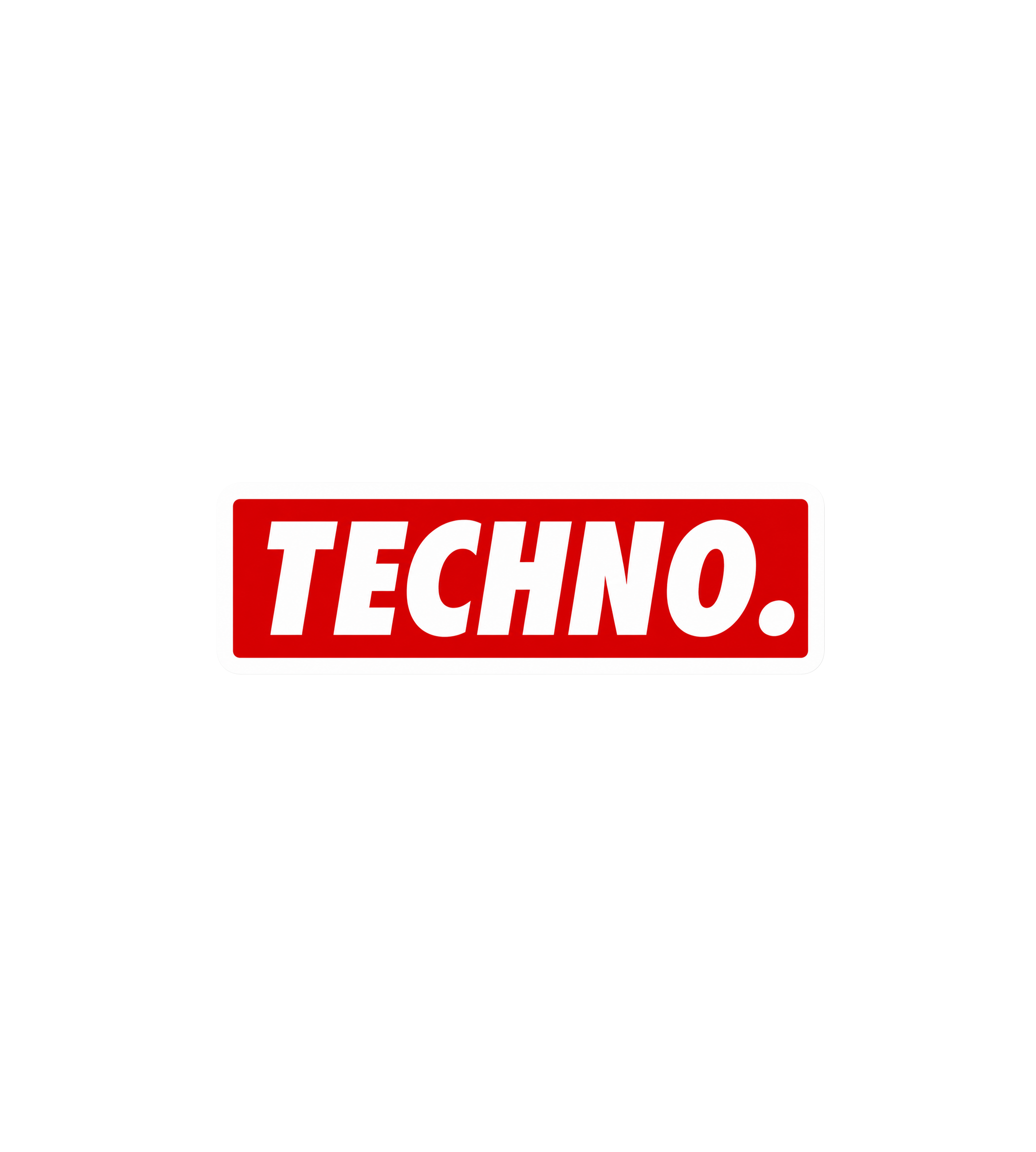 Techno Red Logo Sticker