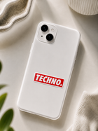 Techno Red Logo Sticker