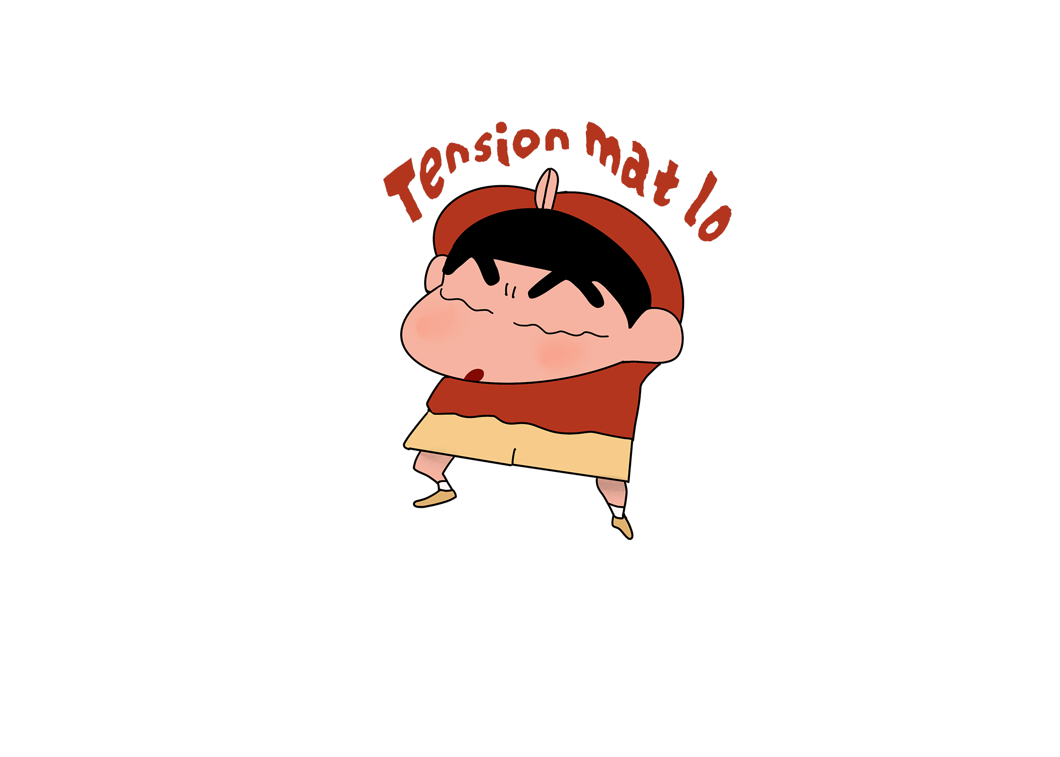 Shin Chan "Tension Mat Lo" Sticker