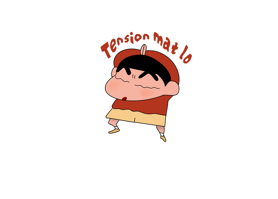 Shin Chan "Tension Mat Lo" Sticker