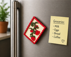 Pomegranate Stamp Fridge Magnet | Cute Aesthetic Mini Art