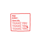 I Love Life Thank You Quote Sticker