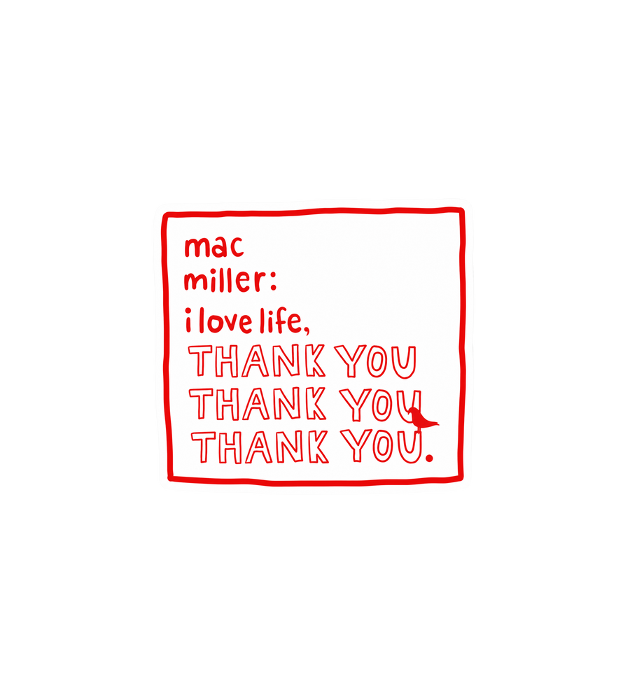 I Love Life Thank You Quote Sticker