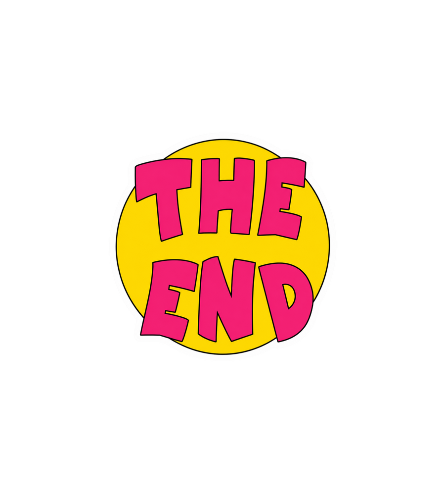 The End Retro Sticker