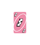 Pink UNO Reverse Card Sticker