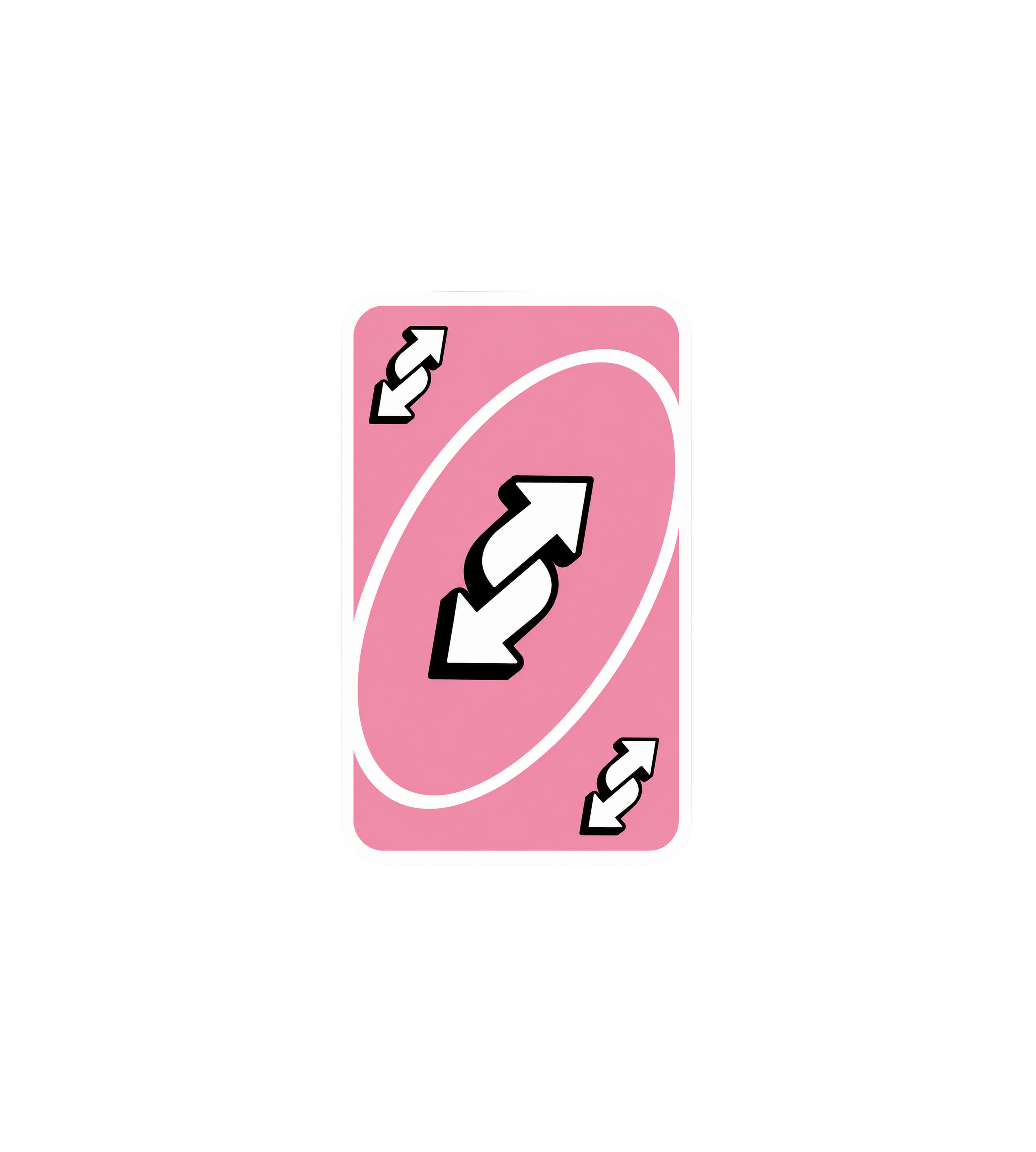 Pink UNO Reverse Card Sticker