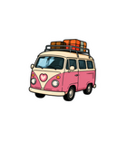 Pink Adventure Van Sticker