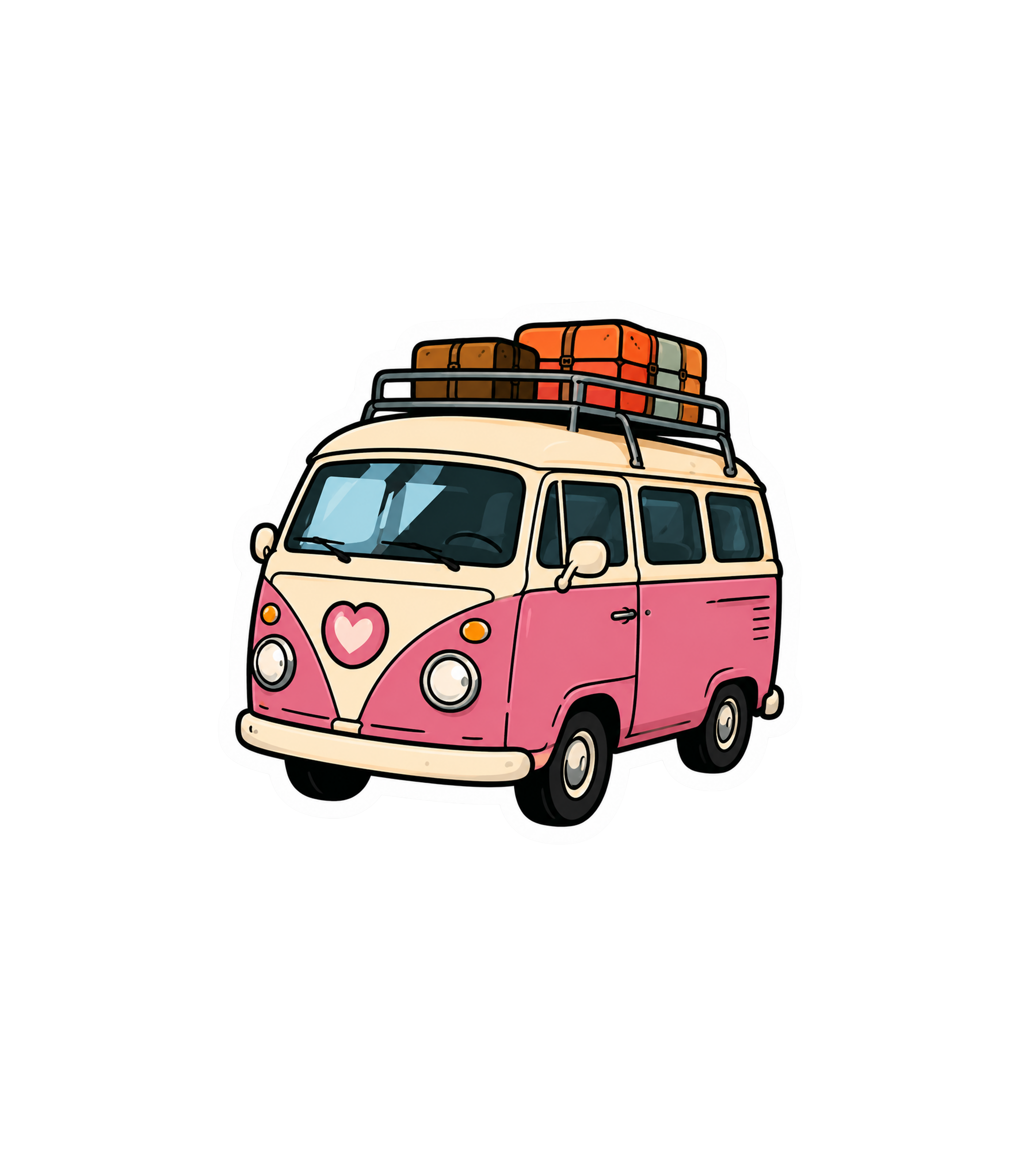 Pink Adventure Van Sticker