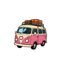 Pink Adventure Van Sticker