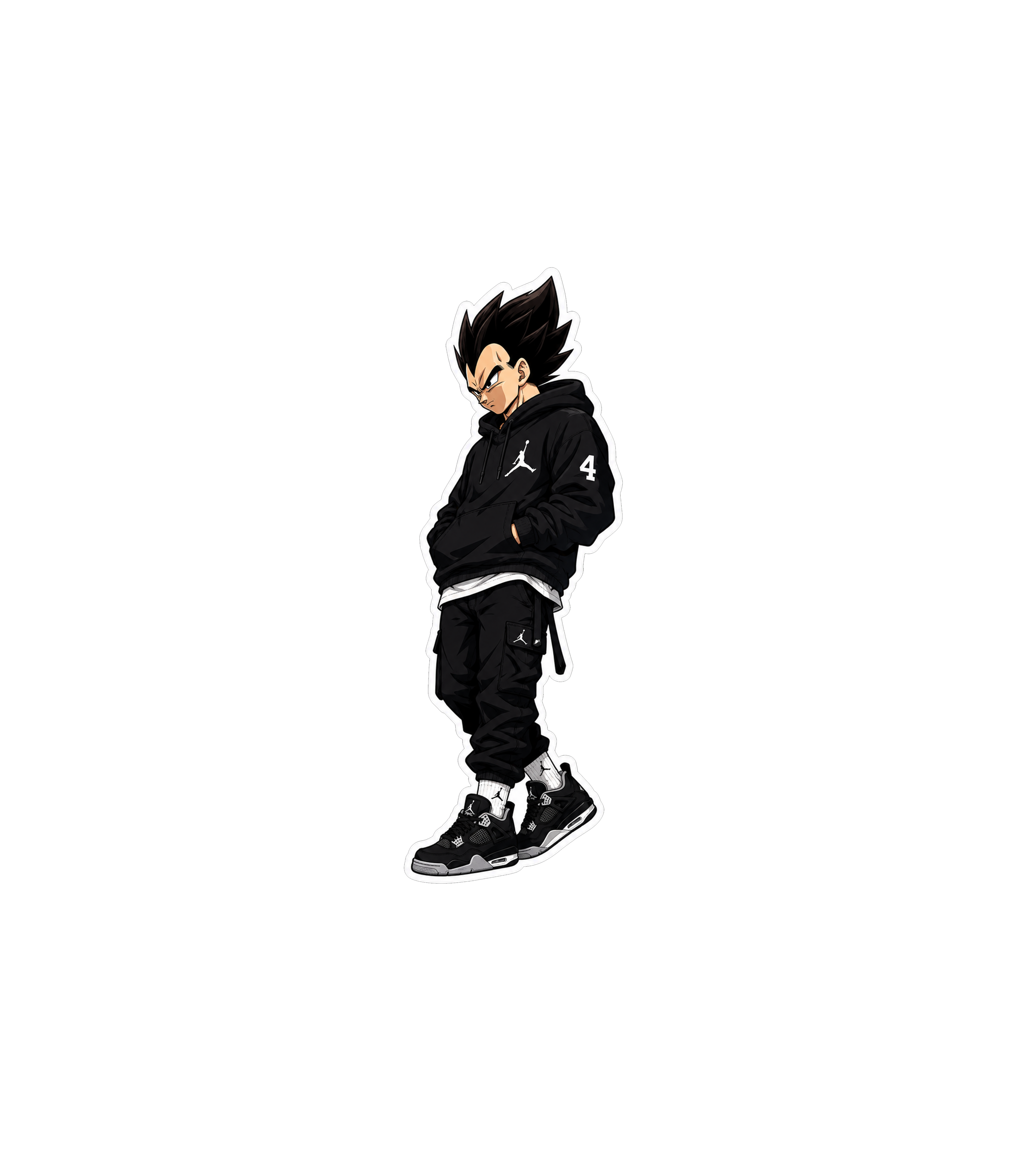 Vegeta Jordan 4 Streetwear Sticker