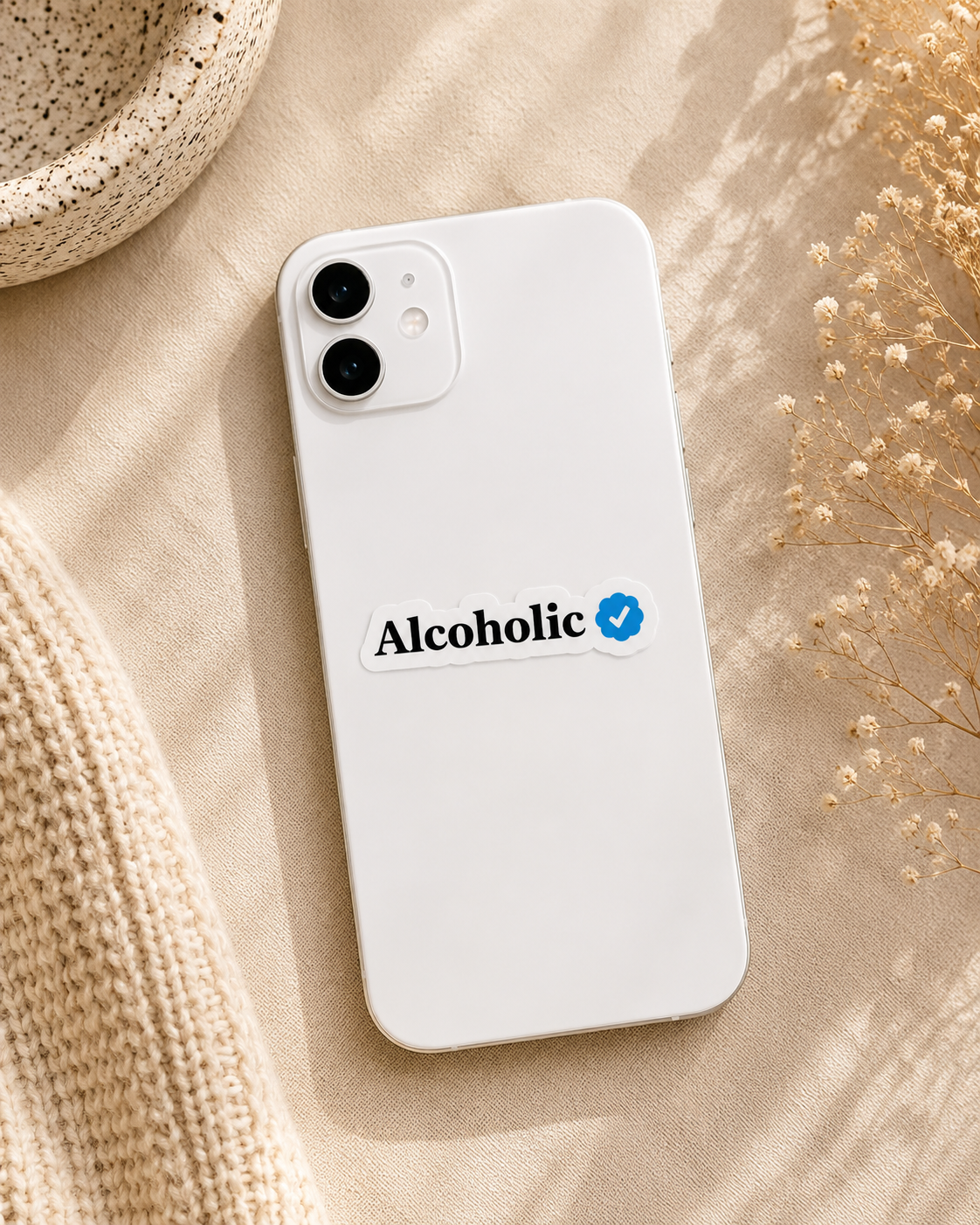 Verified Alcoholic Funny Meme Sticker