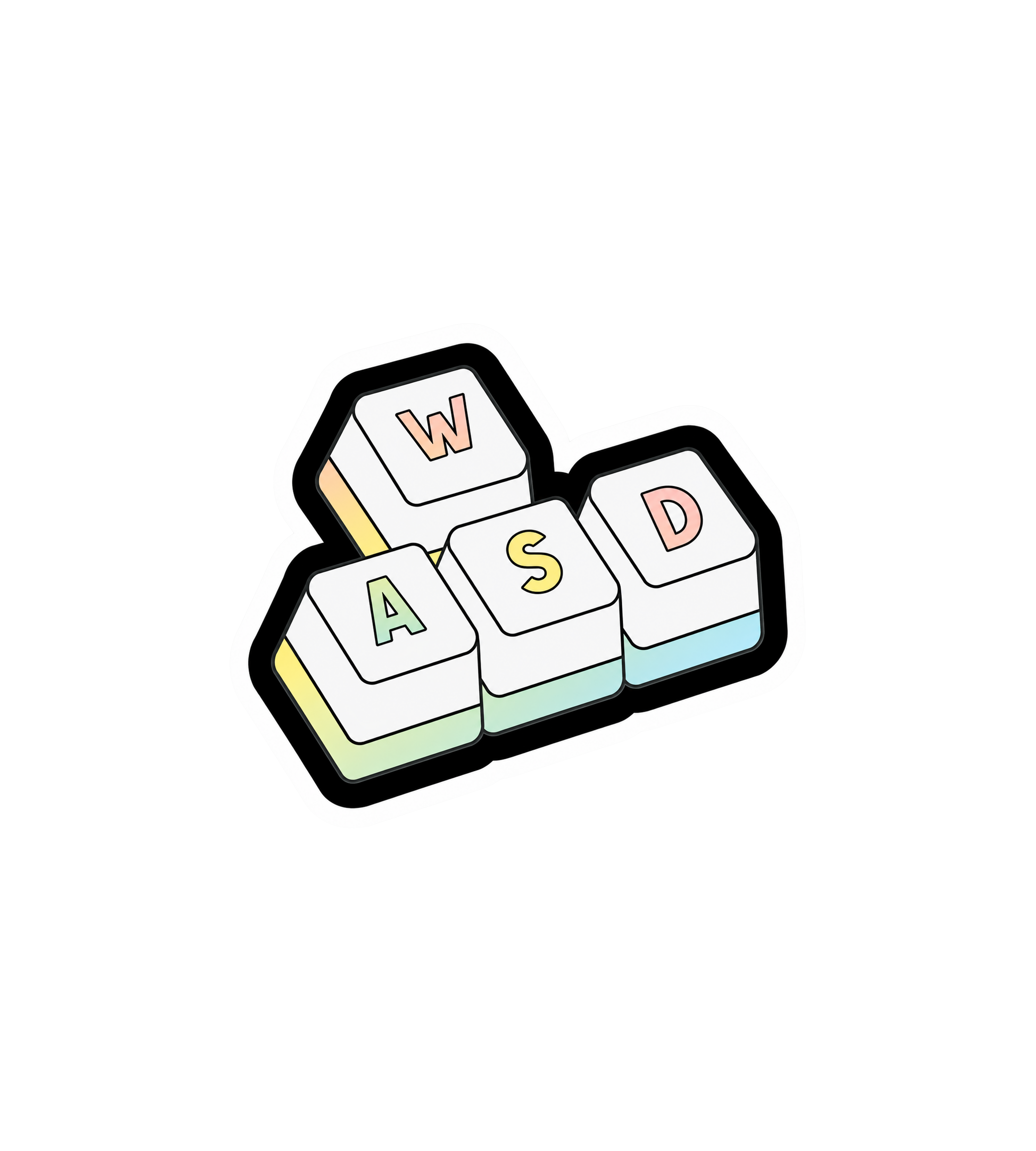 WASD Gaming Keys Sticker