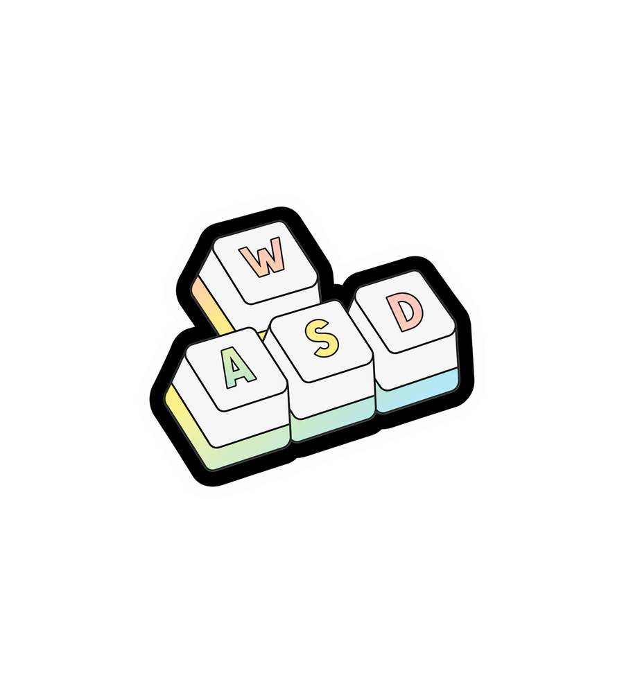 WASD Gaming Keys Sticker