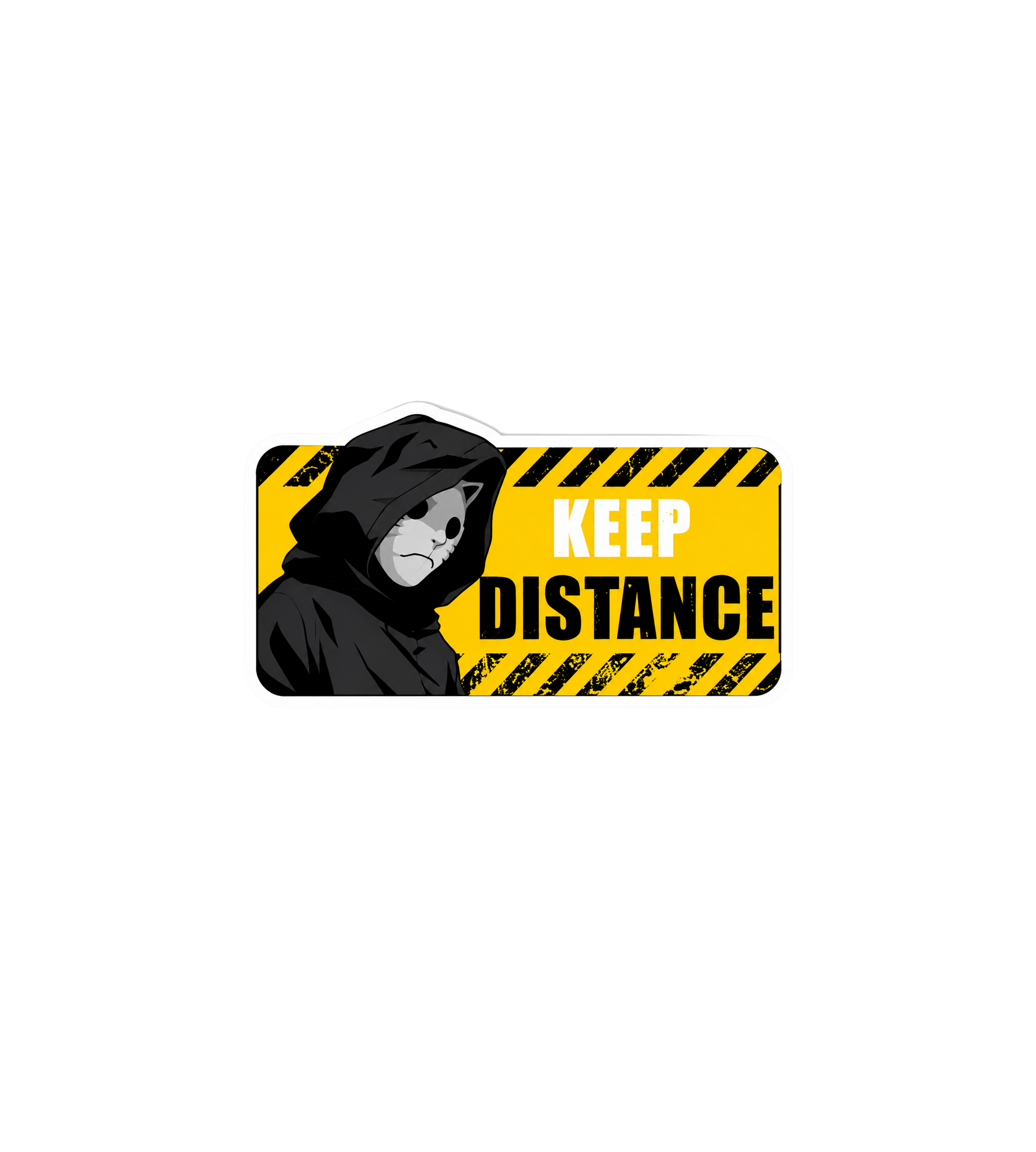 Keep Distance Warning Sticker