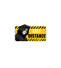 Keep Distance Warning Sticker