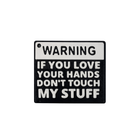 Warning Text Keychain
