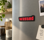 Wasted Fridge Magnet – Retro Red & Black