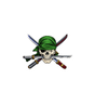 Zoro Skull & Swords Sticker