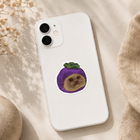 Eggplant Cat Sticker