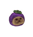 Eggplant Cat Sticker